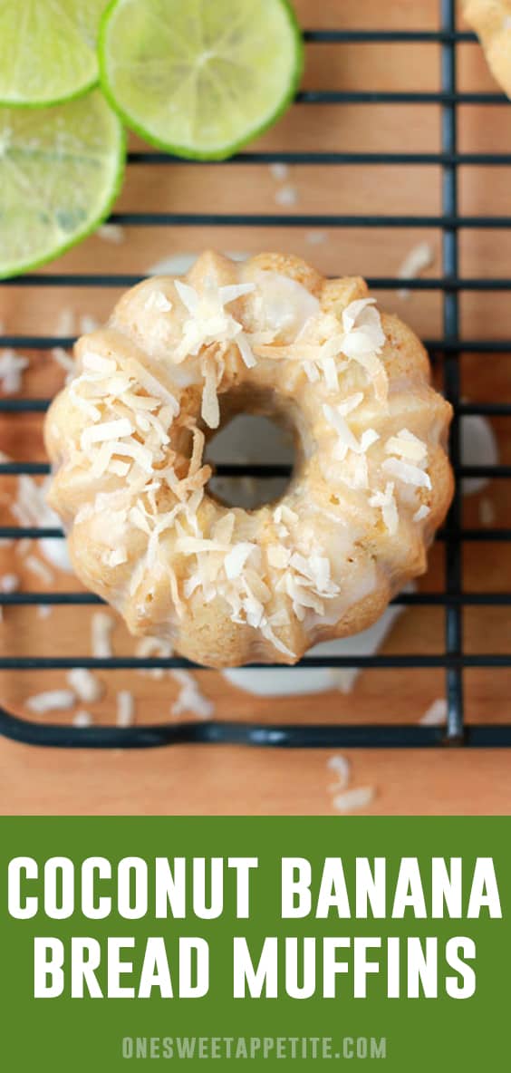 This easy Coconut Banana Bread recipe gives a tropical twist to a classic! Made with over ripe bananas and topped with a sweet coconut glaze! 