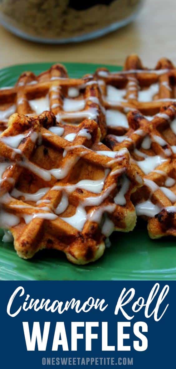 These super simple Cinnamon Roll Waffles are a fun way to make a classic dessert. With just one ingredient, and five minutes, you can have warm waffles ready to be frosted!