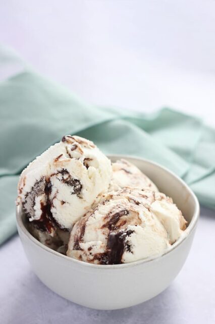 Fudge Swirl Ice Cream Recipe (No Churn) - One Sweet Appetite