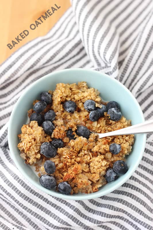 Baked Oatmeal Recipe with Blueberries - One Sweet Appetite