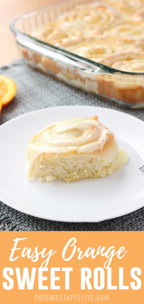 This recipe for Orange Sweet Rolls is simple and delicious! The pastry is filled with sugary orange goodness and topped with a sweet orange glaze.