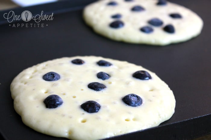 Coconut Pancakes with Blueberries