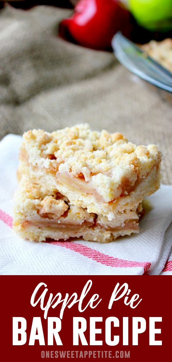 Apple crumb bars are the best way to eat apple pie with your hands! Easy to make and the perfect dessert recipe to share!