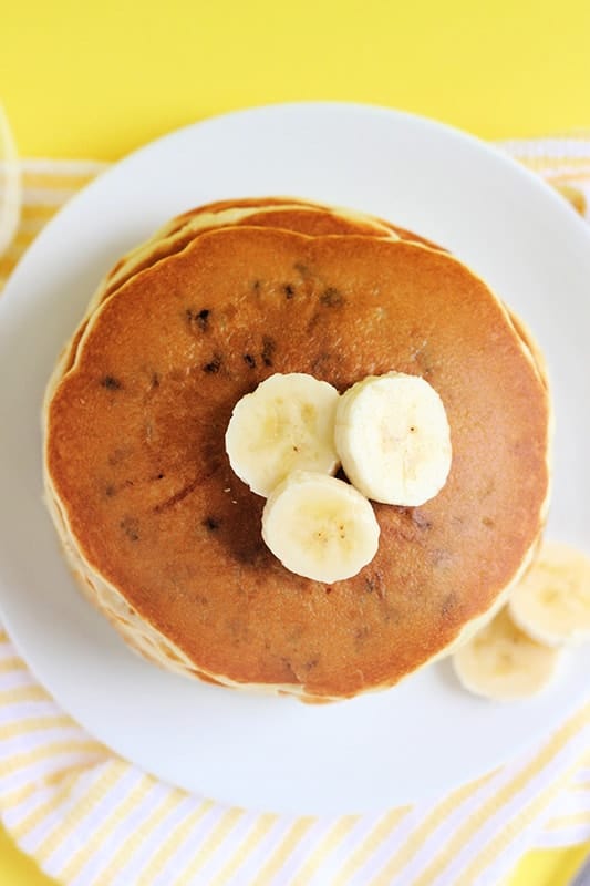 Banana Chocolate Chip Pancakes