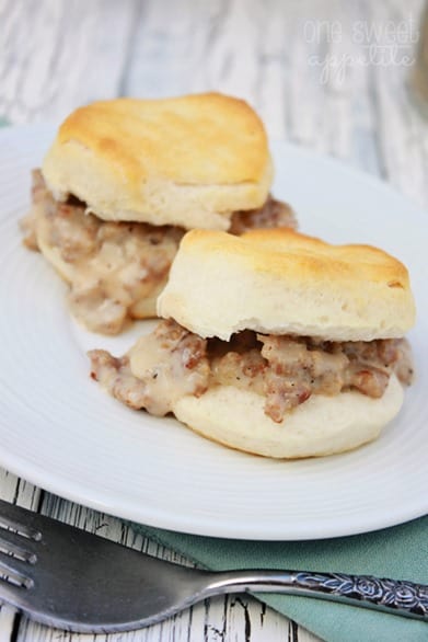 Three Ingredient Sausage gravy - One Sweet Appetite