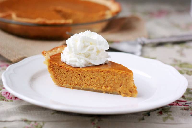 Easy Pumpkin Pie with whipped cream