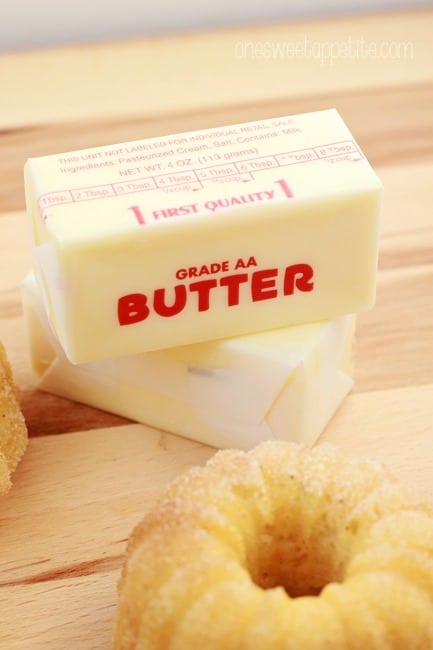 butter stacked on wood table