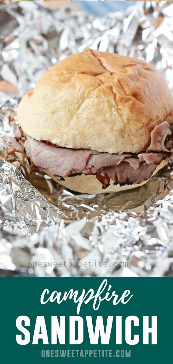 This incredibly simple campfire sandwich is prepped at home and cooked on hot coals. Full of flavor and made with only 4 ingredients! It is the perfect camping recipe.
