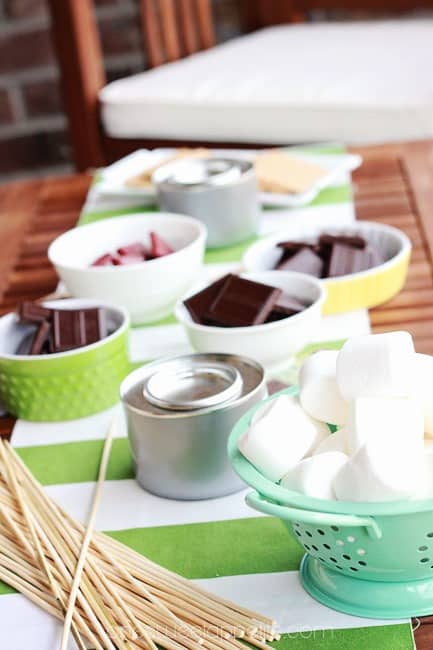 apartment glamping smores bar