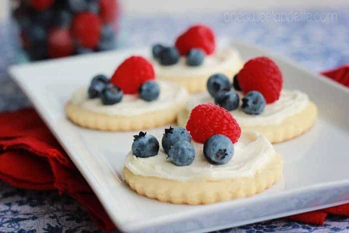 4th of july fruit pizza cookies