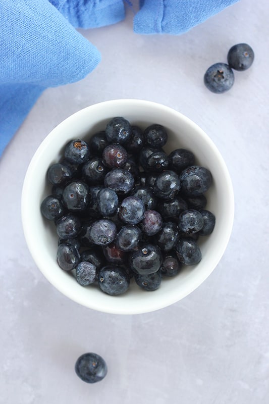 blueberries in a white bowl