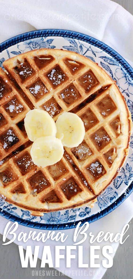 Banana Bread Waffles. Overripe bananas provide all of the sweetness in this delicious breakfast recipe! A sprinkle of cinnamon and nutmeg compliment this simple flavor and make it a family favorite! 