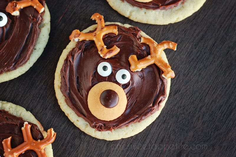 Easy Reindeer Sugar Cookies | One Sweet Appetite