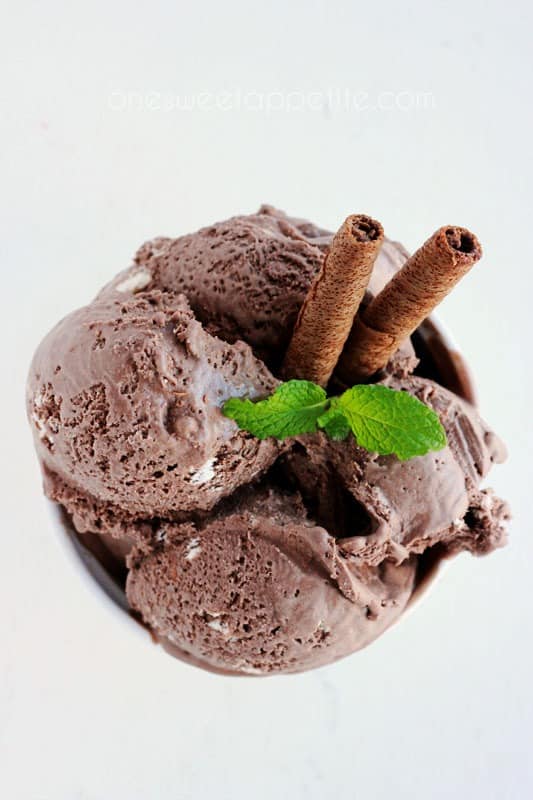 How to make chocolate mint ice cream without a machine