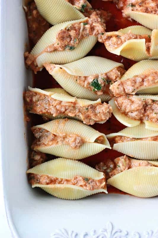 Three Cheese Stuffed Shells (Jumbo Pasta) - Fifteen Spatulas