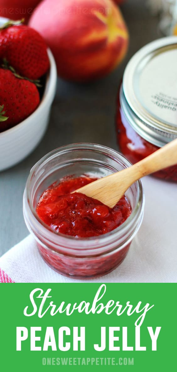 This homemade Strawberry Peach Jam is the perfect way to enjoy fresh fruit! Easy to make and perfect on a slice of buttered toast!