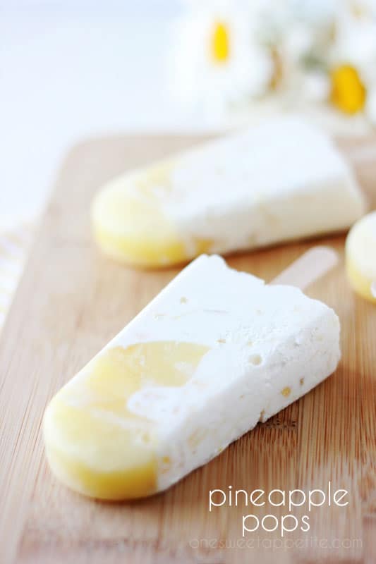 Frozen Pineapple Yogurt Pops - Creative Cynchronicity