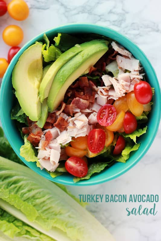 Turkey Bacon Avocado Salad One Sweet Appetite