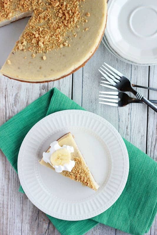 Banana Cream Cheesecake on One Sweet Appetite