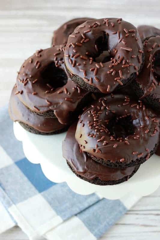 Chocolate Baked Donuts - A Beautiful Mess