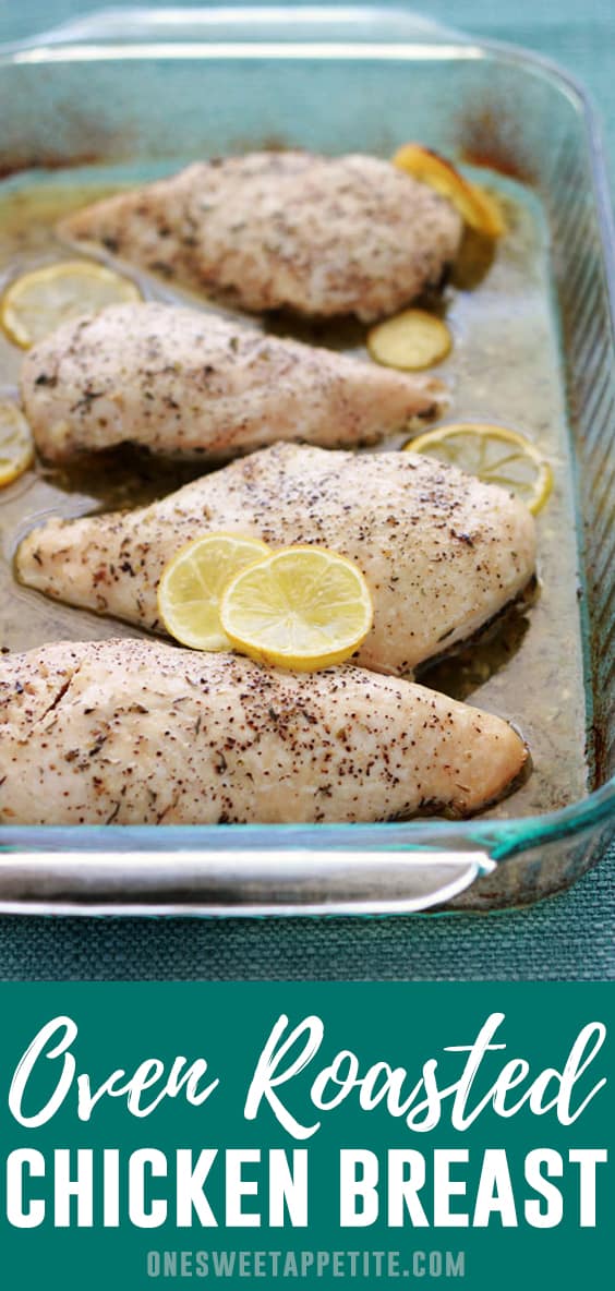 Add this Oven Roasted Chicken Breast to your go-to recipes. It is easy, delicious, and the perfect quick dinner or as a base for other chicken dishes!