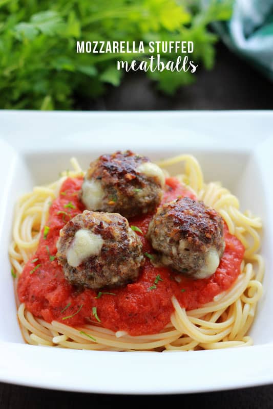 Mozzarella Stuffed Meatballs