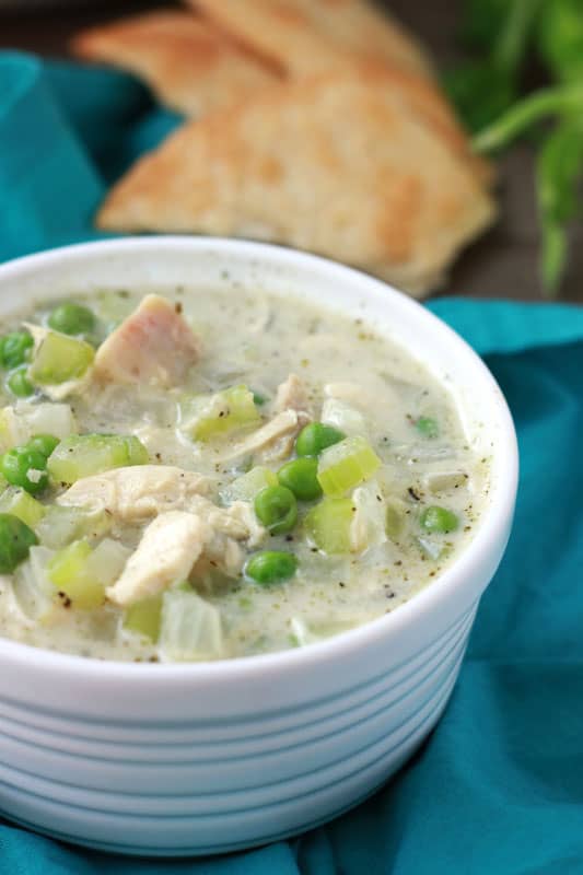 Chicken Pot Pie Soup on One Sweet Appetite