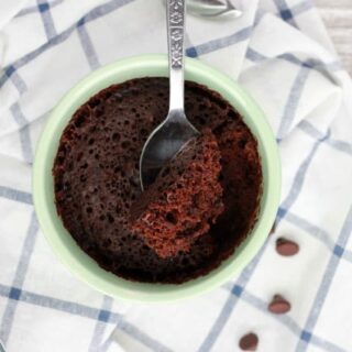 2 ingredient mug brownies on one sweet appetite