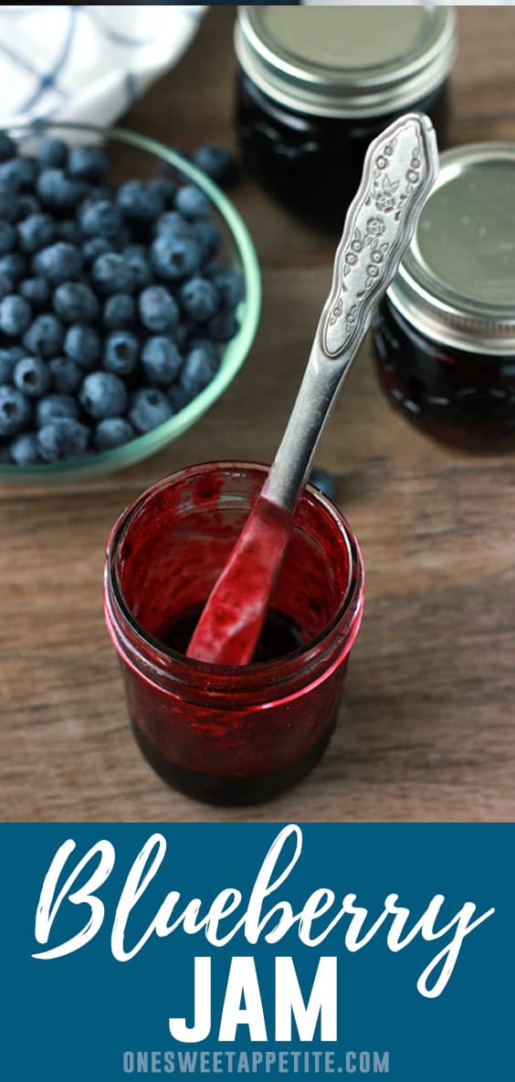 Nothing beats a slice of toast with fresh jam or jelly! This easy blueberry jam recipe comes together quickly and is ideal for gift giving! 