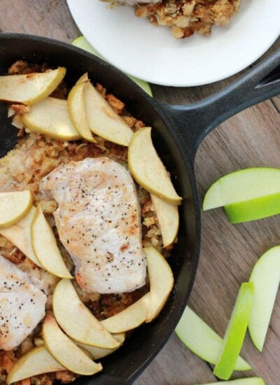 Apple Baked Pork Chop Recipe on One Sweet Appetite