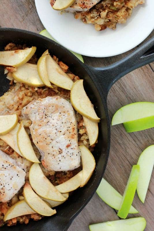 Apple Baked Pork Chop Recipe on One Sweet Appetite