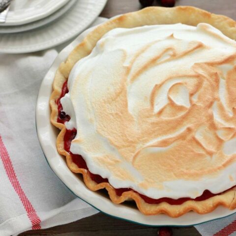 Cranberry Meringue Pie