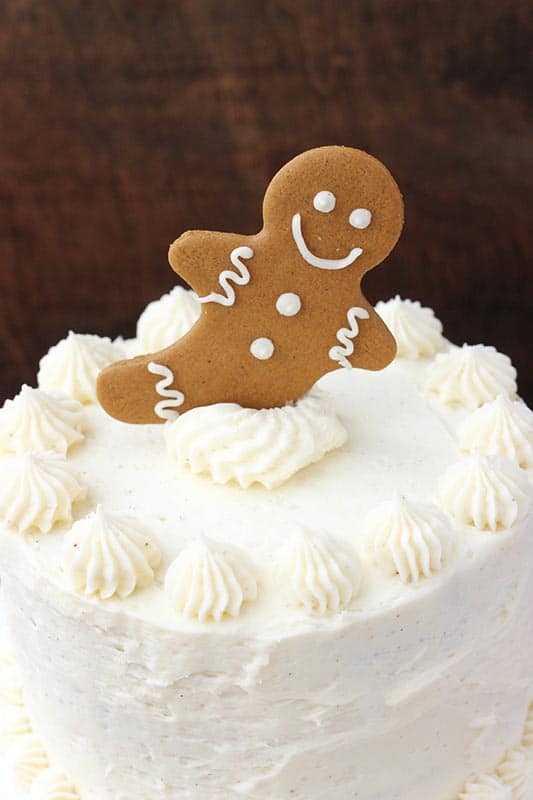 Gingerbread Cake With Eggnog Frosting