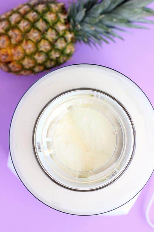 Homemade pineapple ice cream