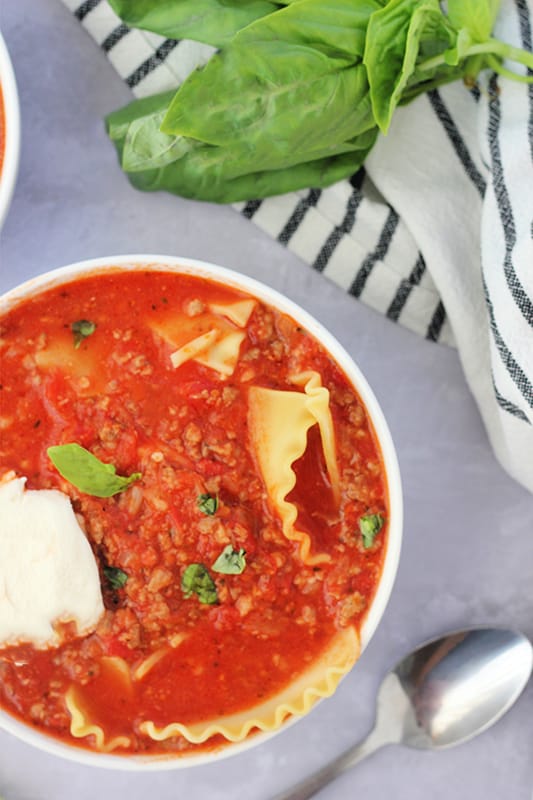 Easy Lasagna Soup