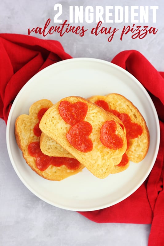 2 Ingredient Garlic Toast Pizza - An easy after school snack to show some love. It is the perfect kid snack recipe! 