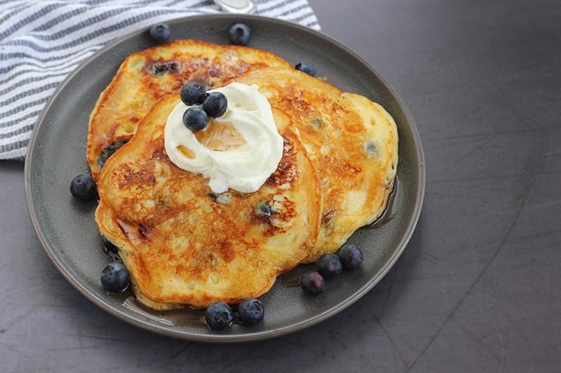 Chrissy Teigens Blueberry Cream Cheese Pancakes  One Sweet Appetite