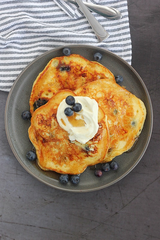 Chrissy Teigen's Blueberry Cream Cheese Pancake Recipe