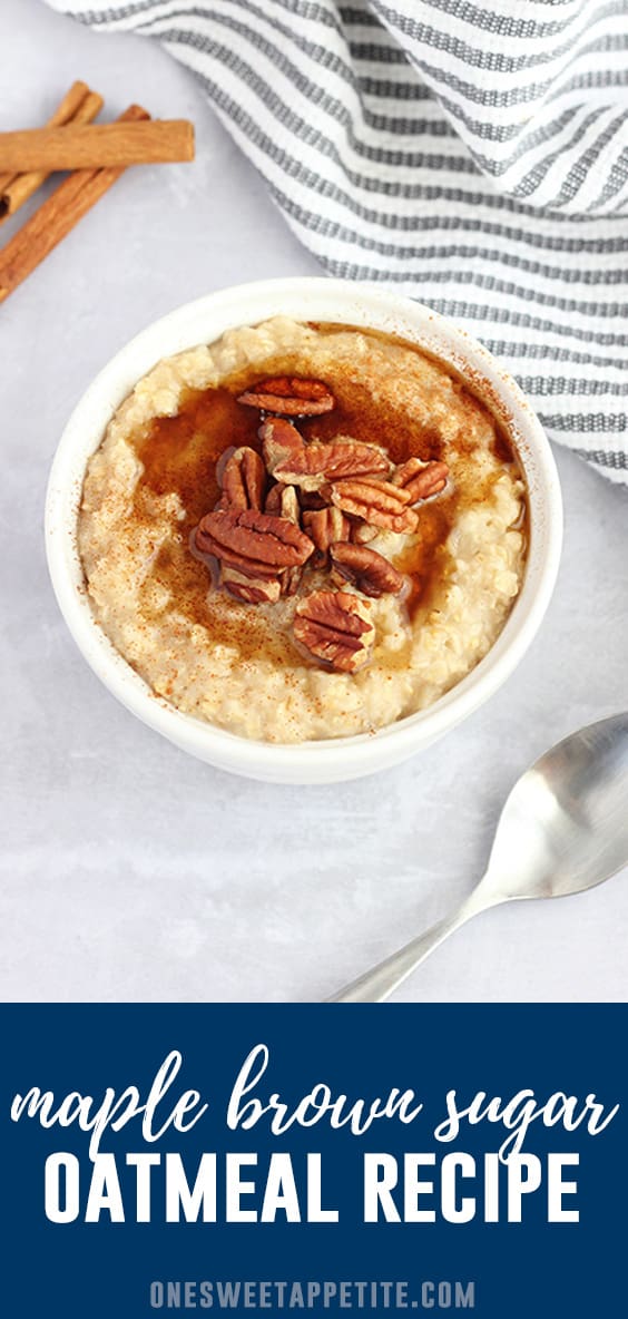 This maple brown sugar oatmeal recipe is simple and delicious. So much better than packets and a family favorite breakfast recipe!
