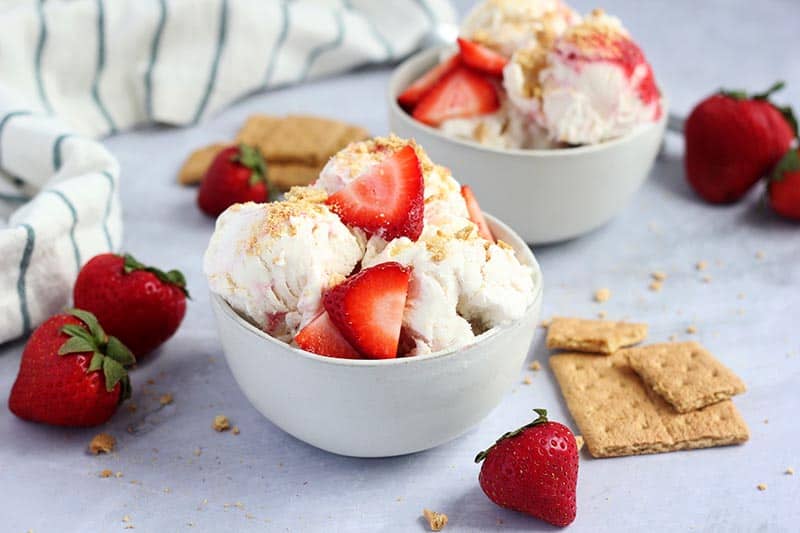 No Churn Strawberry Cheesecake Ice Cream Recipe