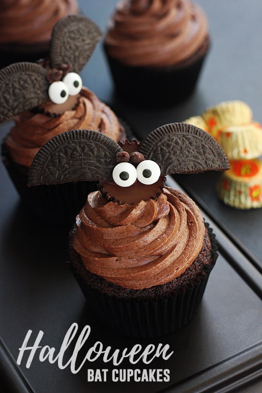 Halloween Bat Cupcakes
