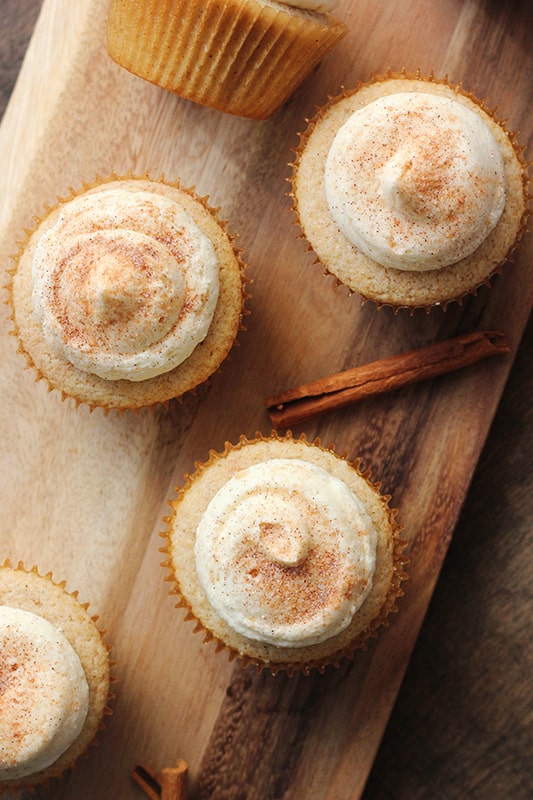 Cinnamon and sugar cupcakes