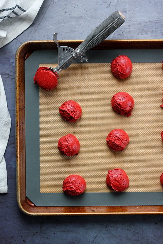 Red Velvet Cookies from Cake Mix