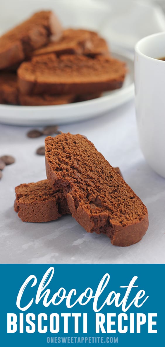 This chocolate biscotti recipe is adapted from my famous almond biscotti recipe! Perfectly crisp and amazing when served with coffee or cocoa. 