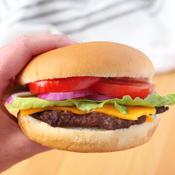 Air Fryer Hamburgers Recipe - One Sweet Appetite