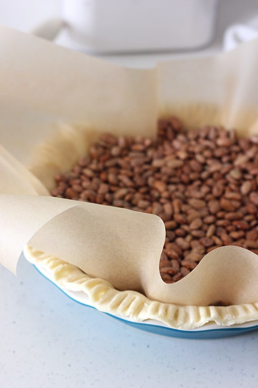 blind baking with dry beans