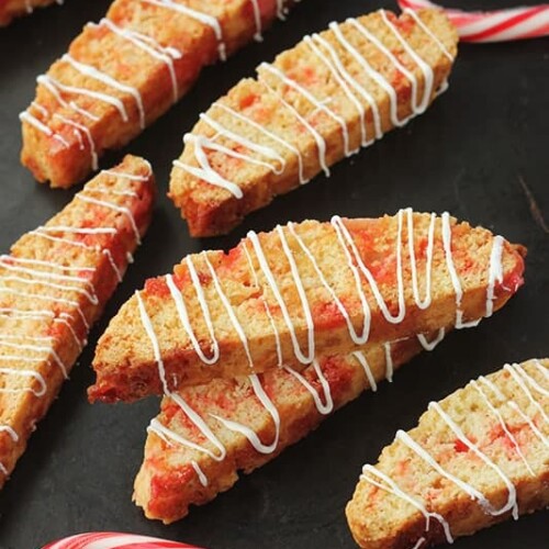 Candy Cane Biscotti Recipe - One Sweet Appetite