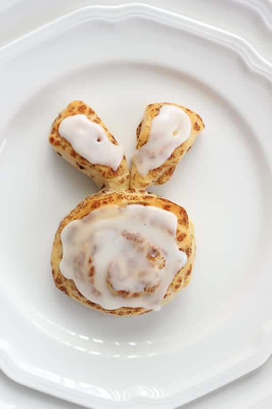 Cinnamon Roll Bunnies from a Can