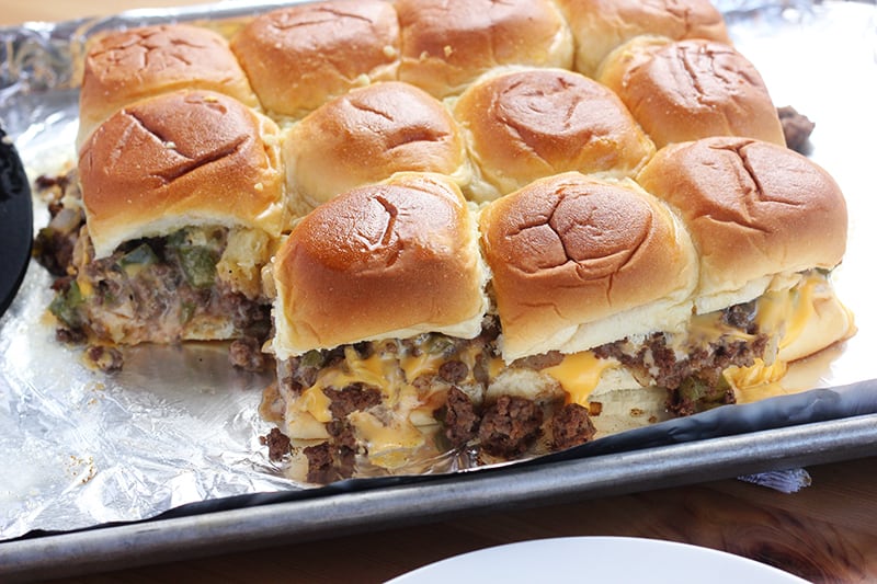 Easy cheesesteak sliders