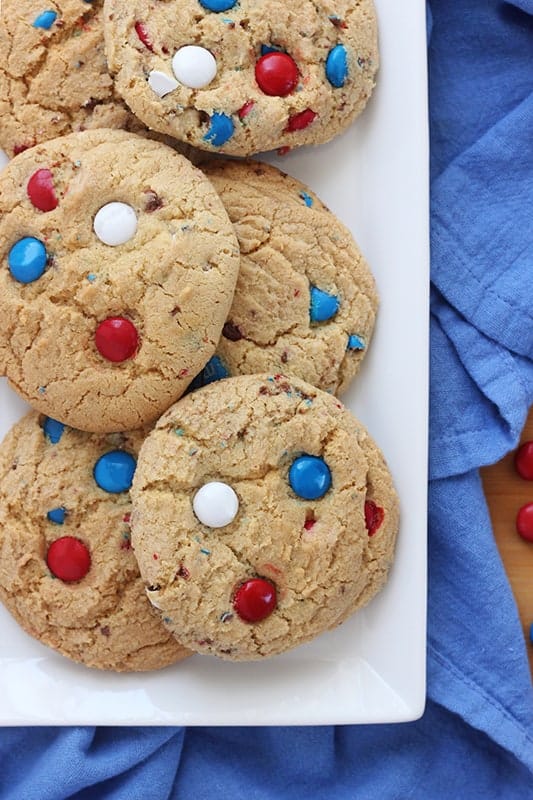 Patriotic M&M Cookies